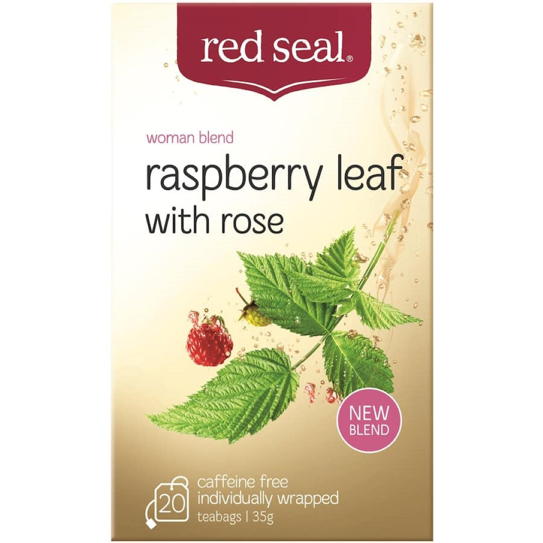 Red Seal Herbal Tea Raspberry Leaf With Rose Bags 20pack