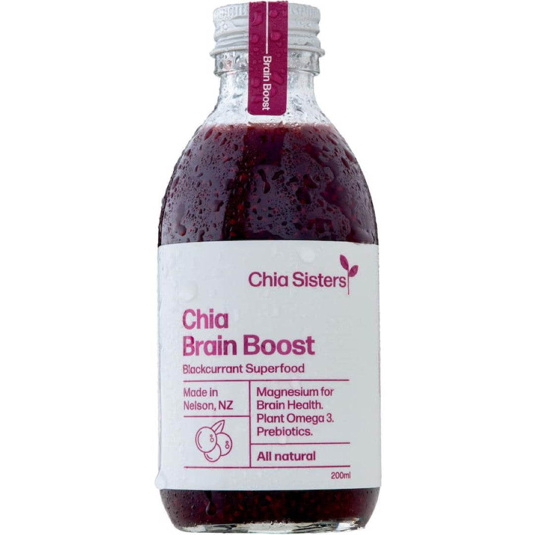 Chia Sisters Fruit Drink Brain Boost Blackcurrant Bottle 200mL