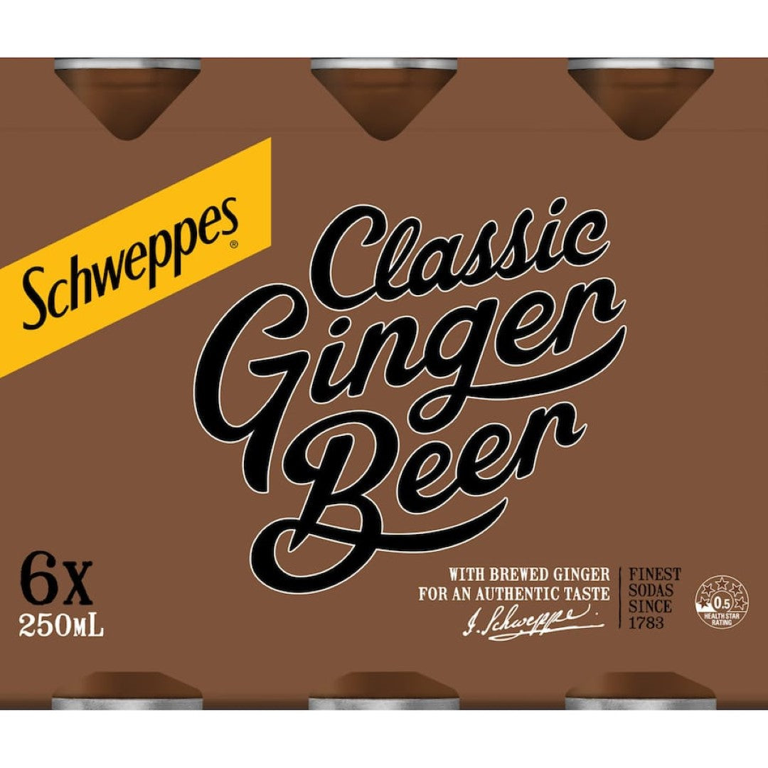 Schweppes Ginger Beer Can 6x250mL