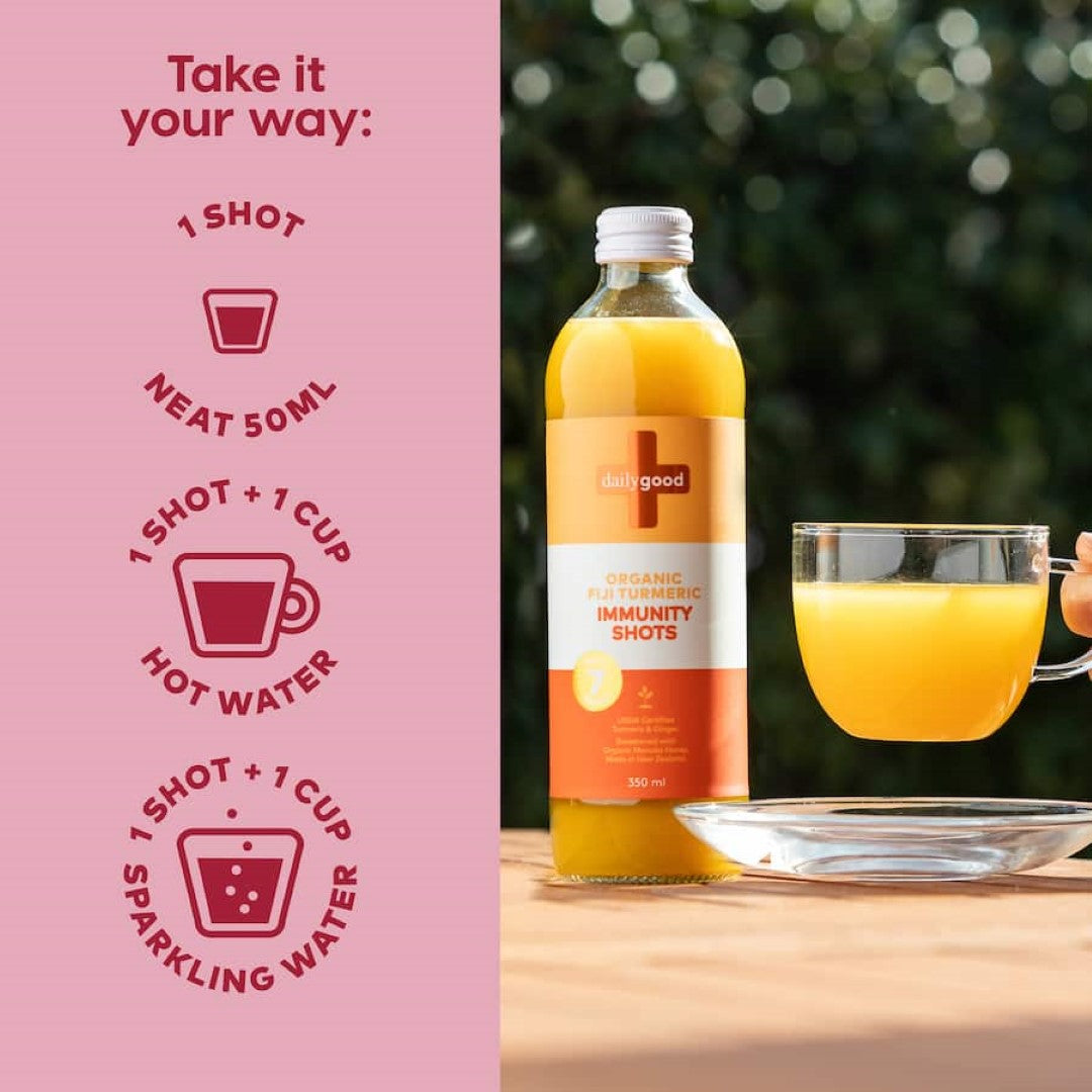 Daily Good Immunity Shots Organic Fiji Turmeric