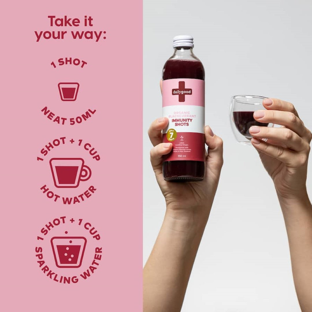 Daily Good Immunity Shots Organic Blackcurrant