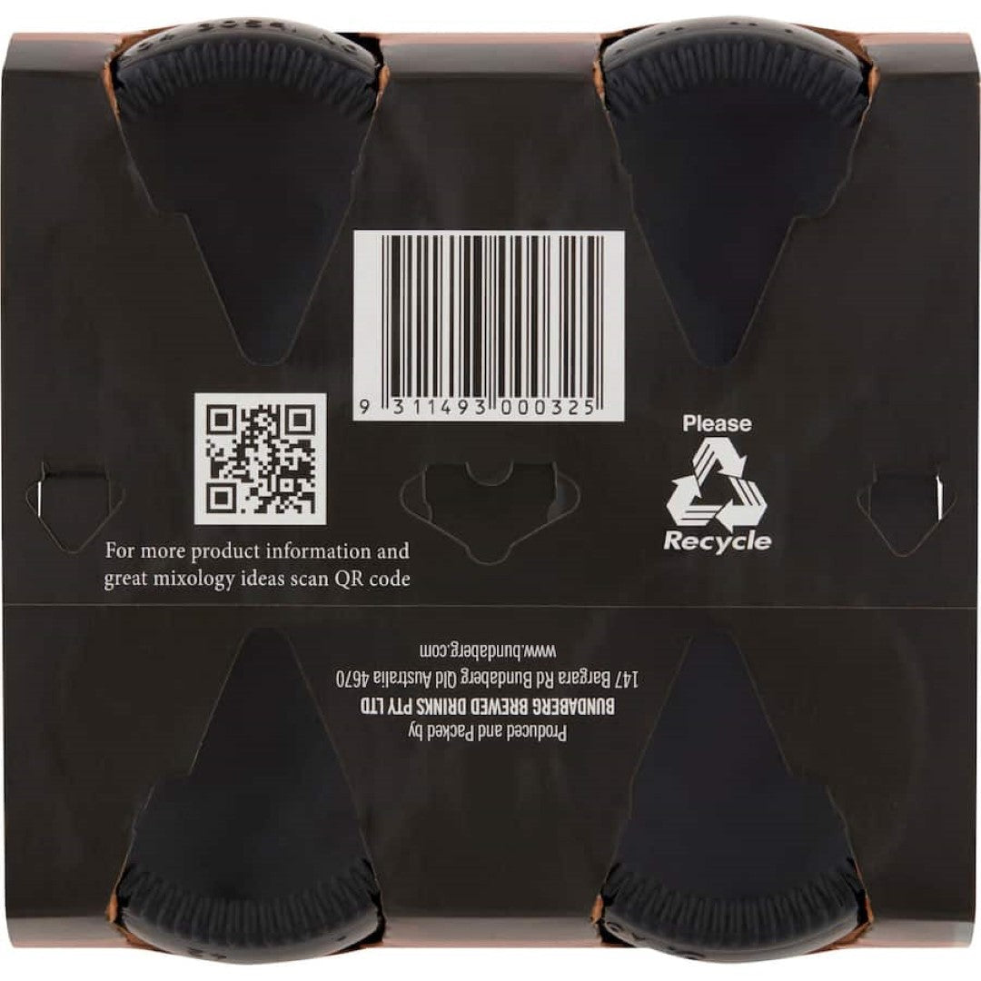 Bundaberg Soft Drink Sarsaparilla 375ml bottles 4pack