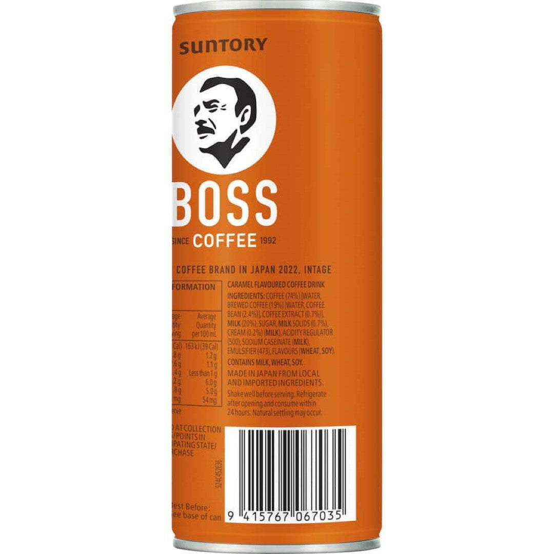 Boss Iced Coffee Caramel Latte Can 237mL