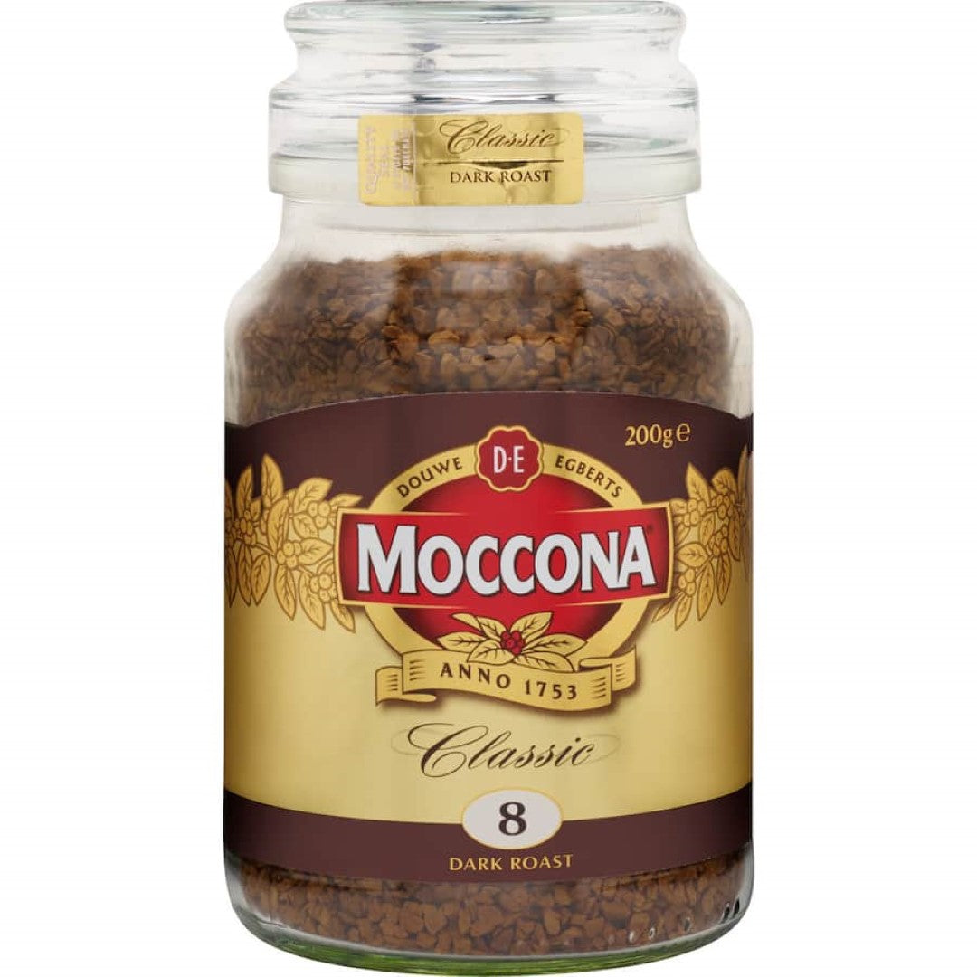 Moccona Instant Coffee Classic Dark Roast 200g jar