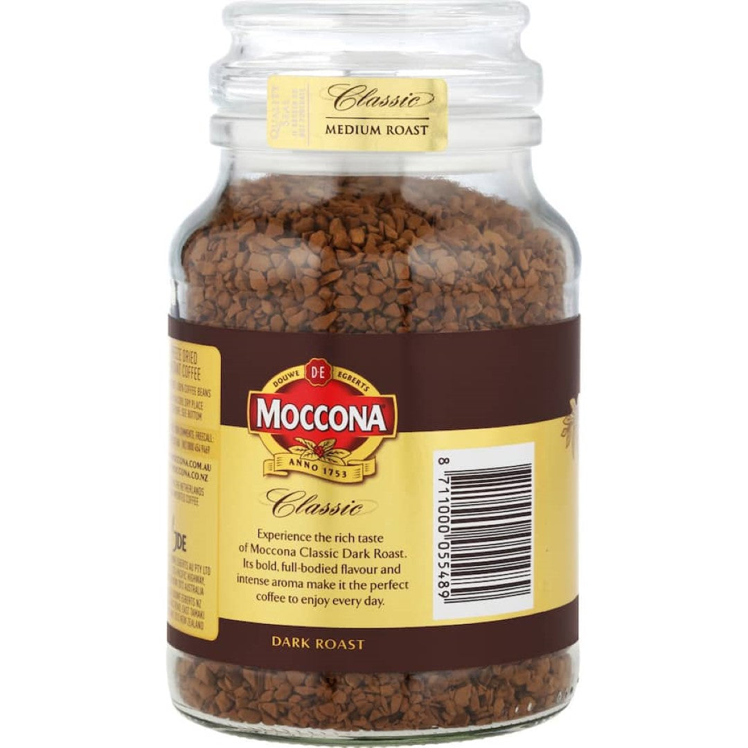 Moccona Instant Coffee Classic Dark Roast 200g jar