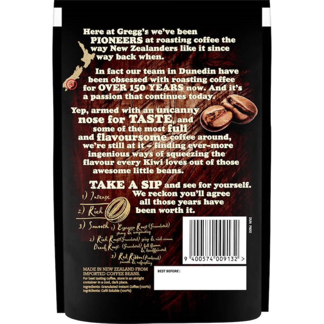Greggs Granulated Instant Coffee Rich Roast