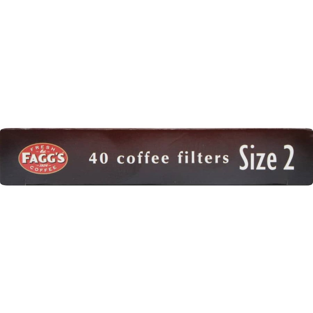 Premium Faggs Coffee Filters 1x2 for superior extraction and rich flavor in home or professional coffee brewing.