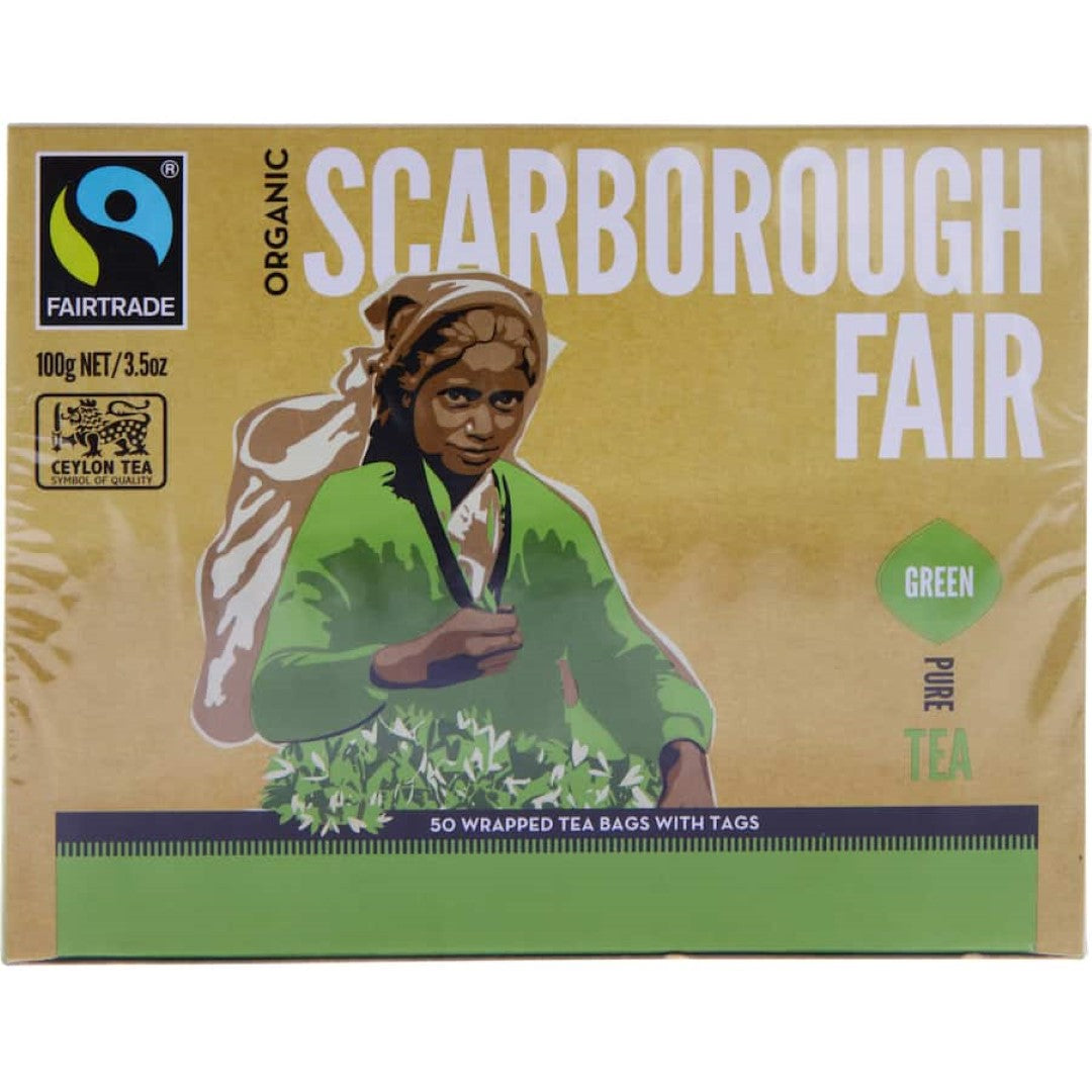 Scarborough Fair Green Tea Fair Trade Organic Bags 50pack
