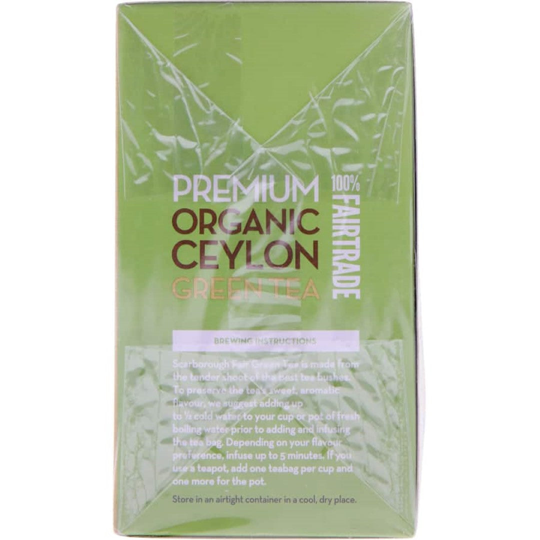 Scarborough Fair Green Tea Fair Trade Organic Bags 50pack