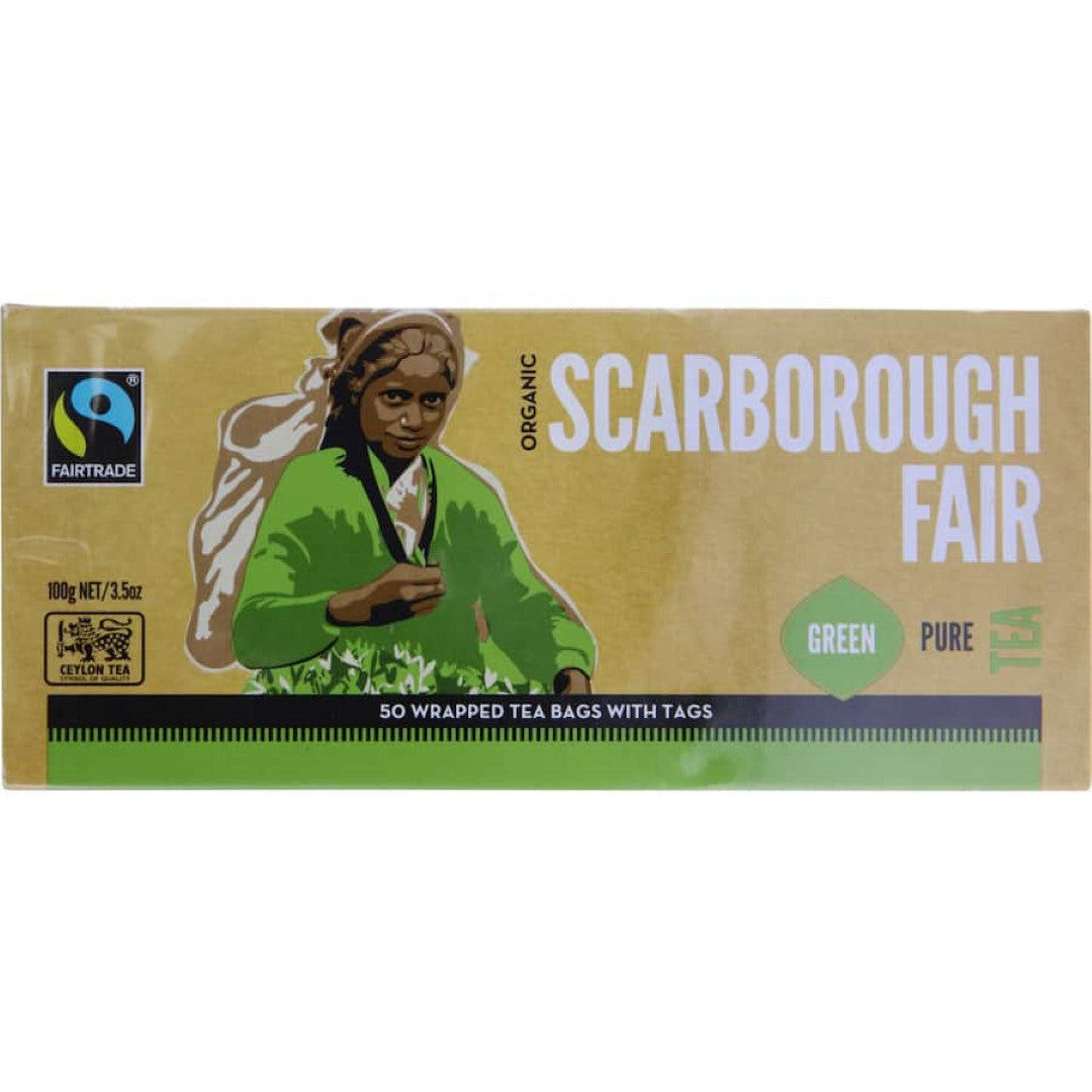 Scarborough Fair Green Tea Fair Trade Organic Bags 50pack