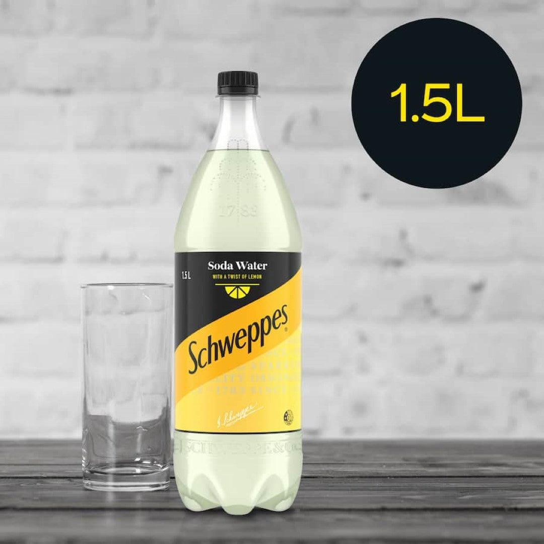 Schweppes Drink Mixers Soda With A Twist Of Lemon 1.5L