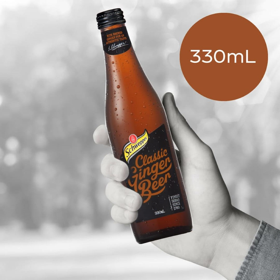 Schweppes Ginger Beer Ginger Beer Bottle 4x330mL