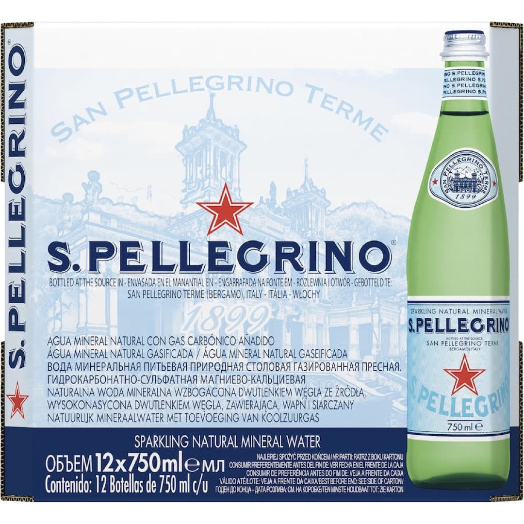 Sanpellegrino Sparkling Water 750ml bottles 12pack
