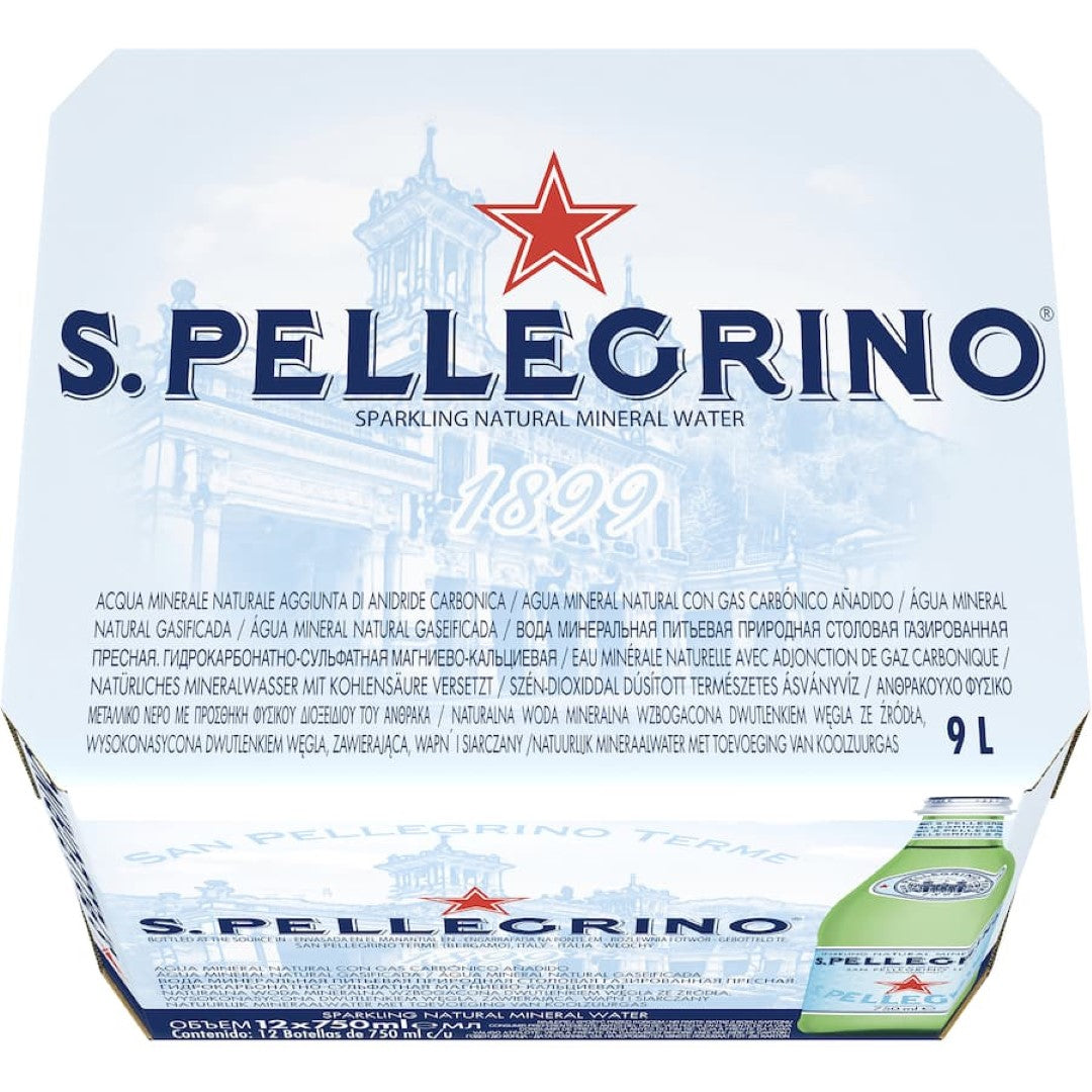 Sanpellegrino Sparkling Water 750ml bottles 12pack