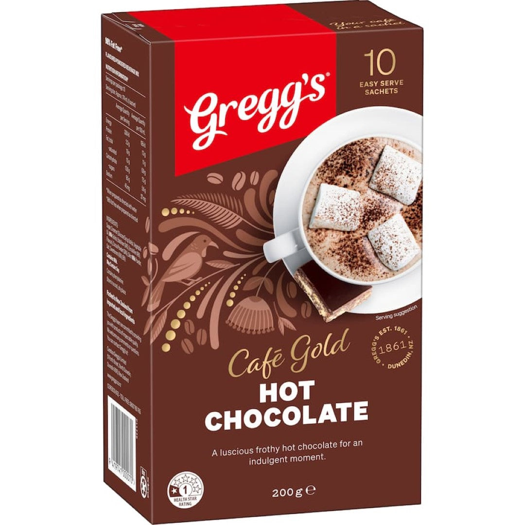 Gregg's Hot Chocolate Cafe Gold Sachets 10pack