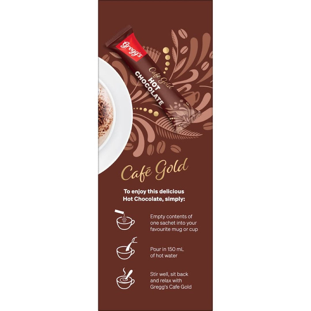 Gregg's Hot Chocolate Cafe Gold Sachets 10pack