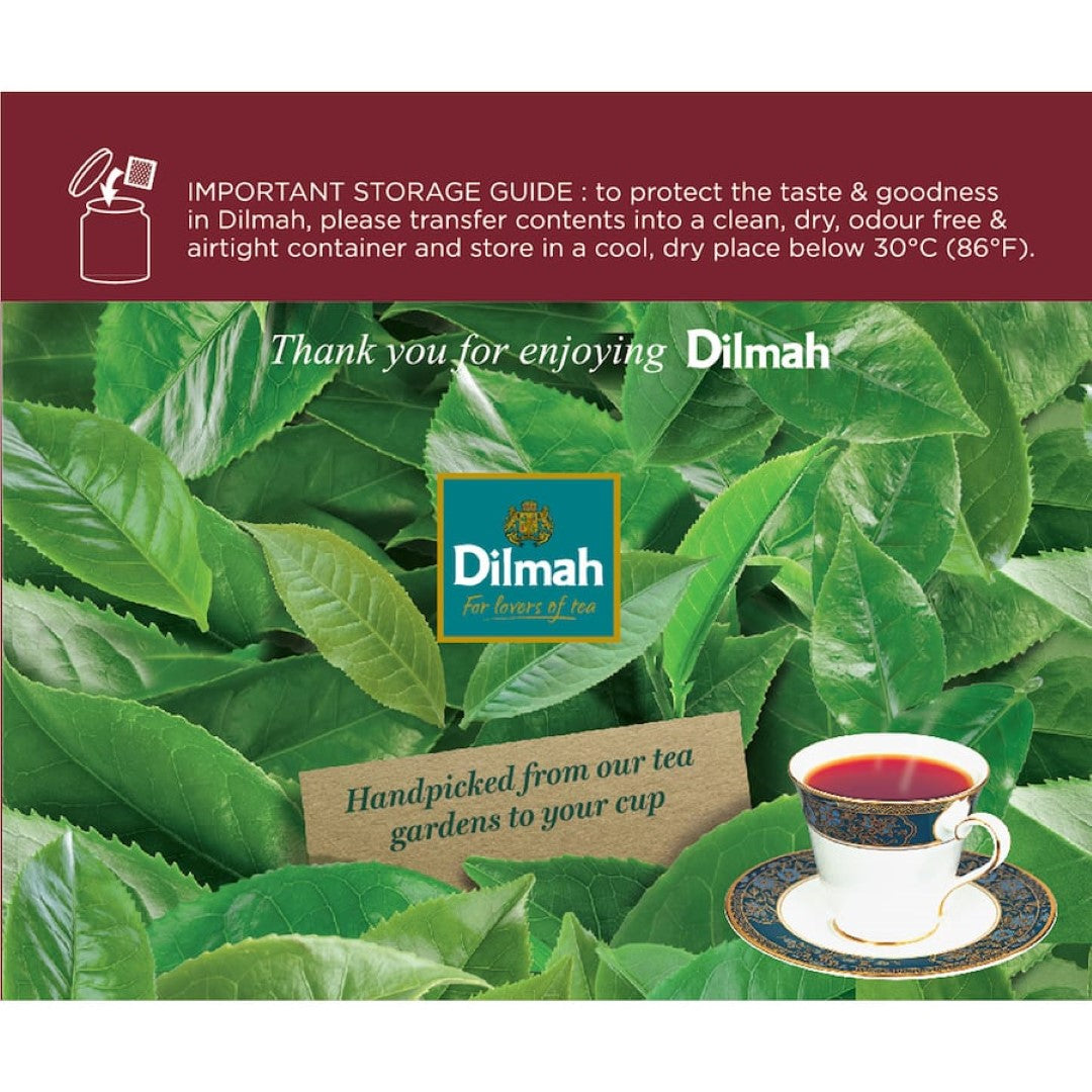 Dilmah English Breakfast Extra Strength tea bags offer a robust, hearty brew for invigorating daily enjoyment.