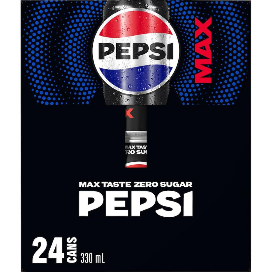Pepsi Max Soft Drink No Sugar 330ml cans 24pack