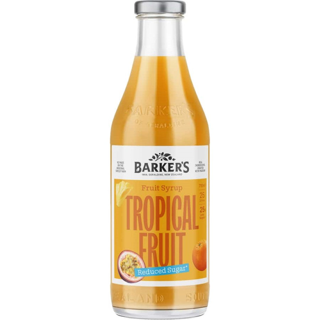 Barkers NZ Fruit Syrup Lite Tropical 710mL