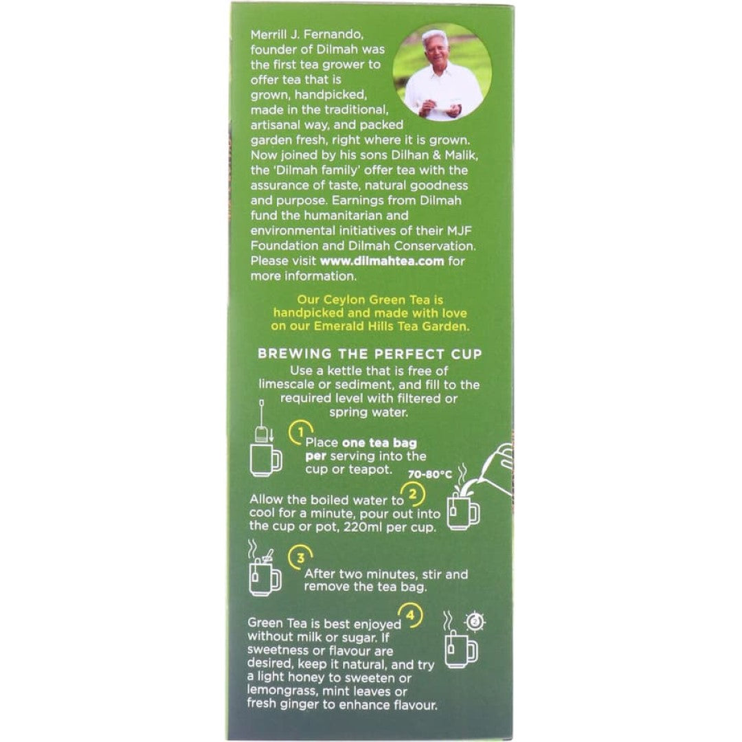 Dilmah Green Tea String And Tag Bags 20pack