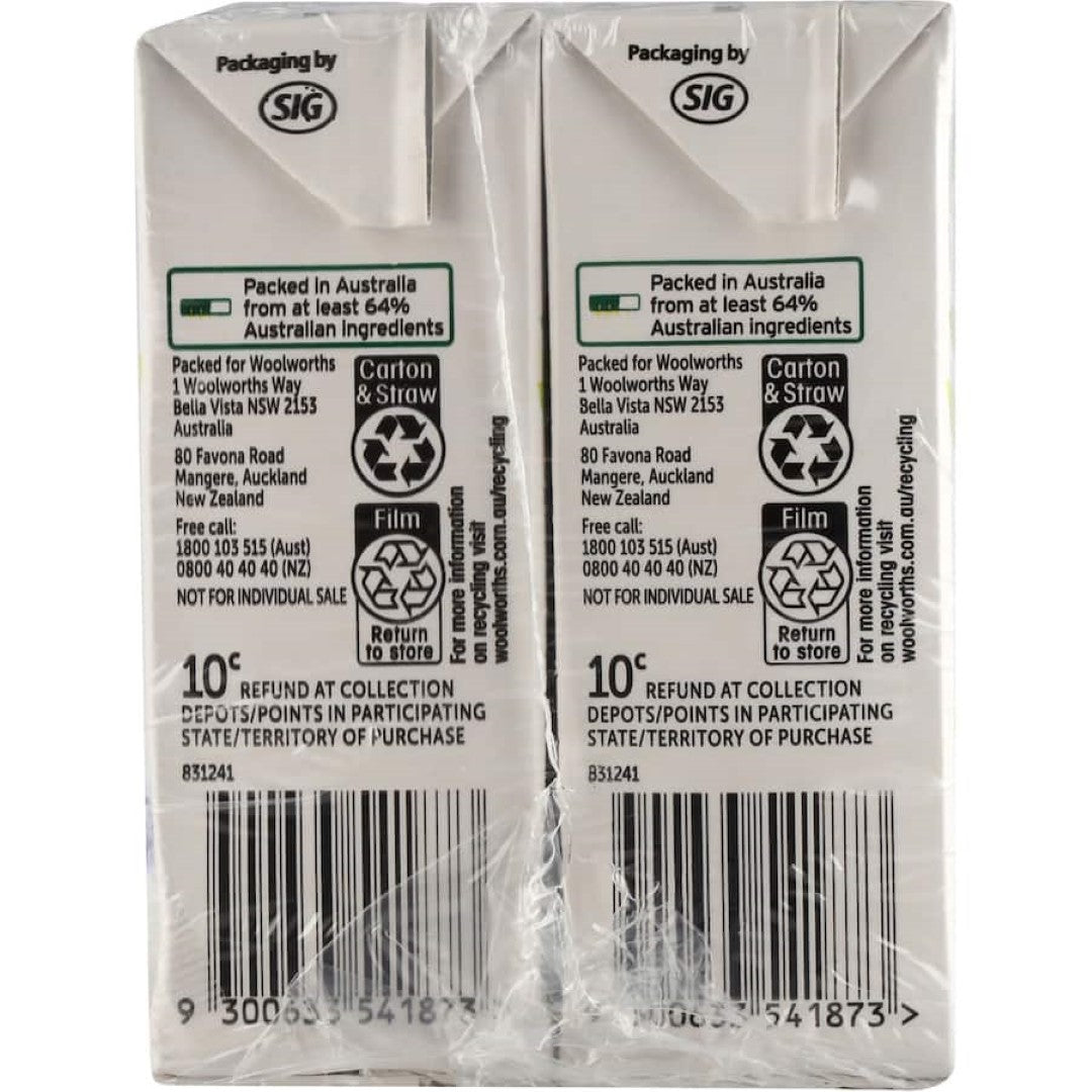 Woolworths 35% Apple Fruit Drink in a handy size packaging, offering refreshing apple flavor with no artificial additives.