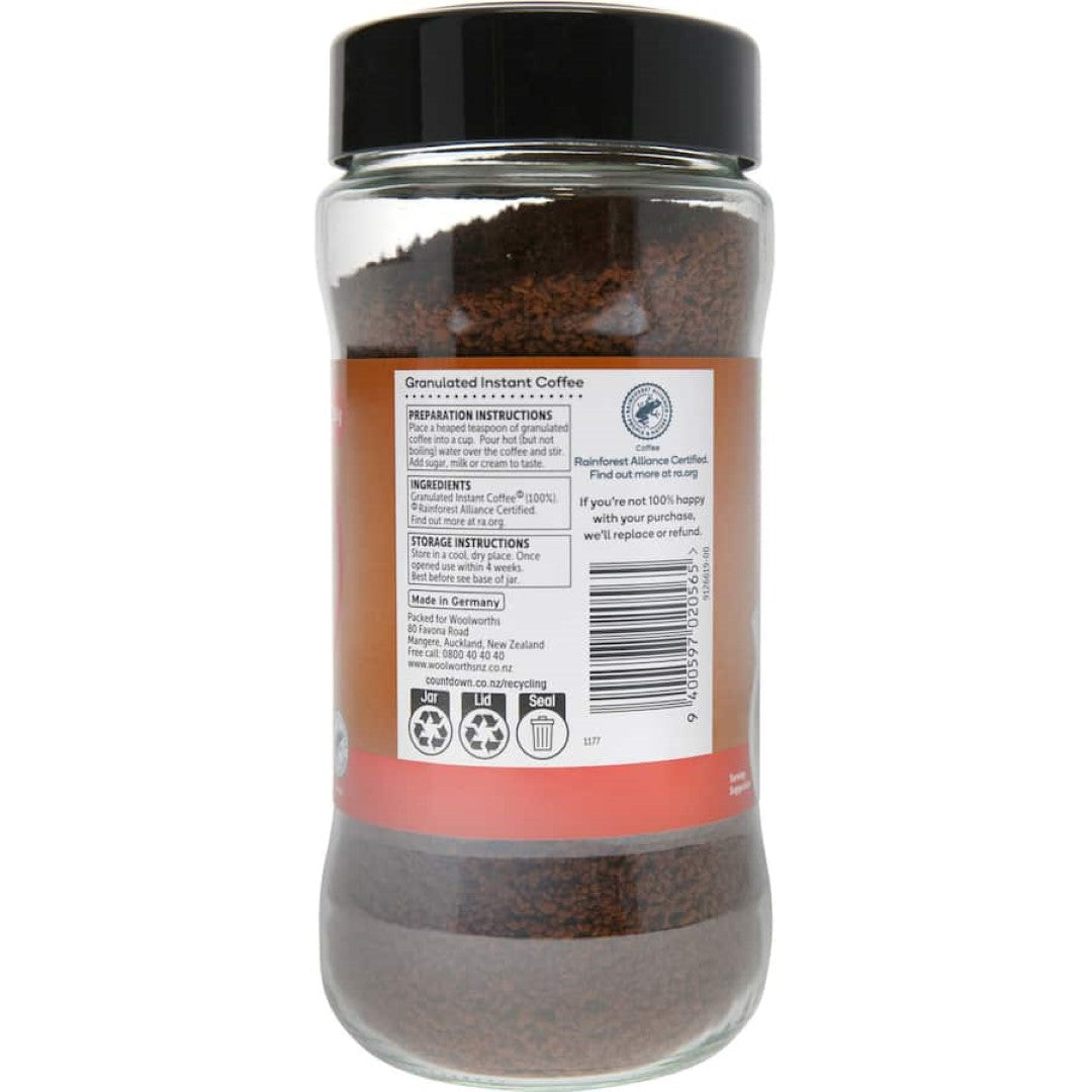 Woolworths Instant Coffee Granulated Jar 200g