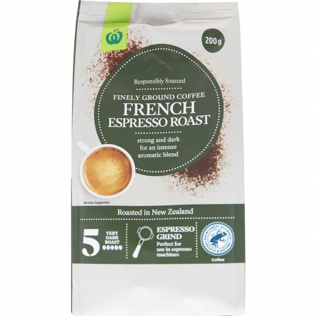 Woolworths Espresso Grind French 200g