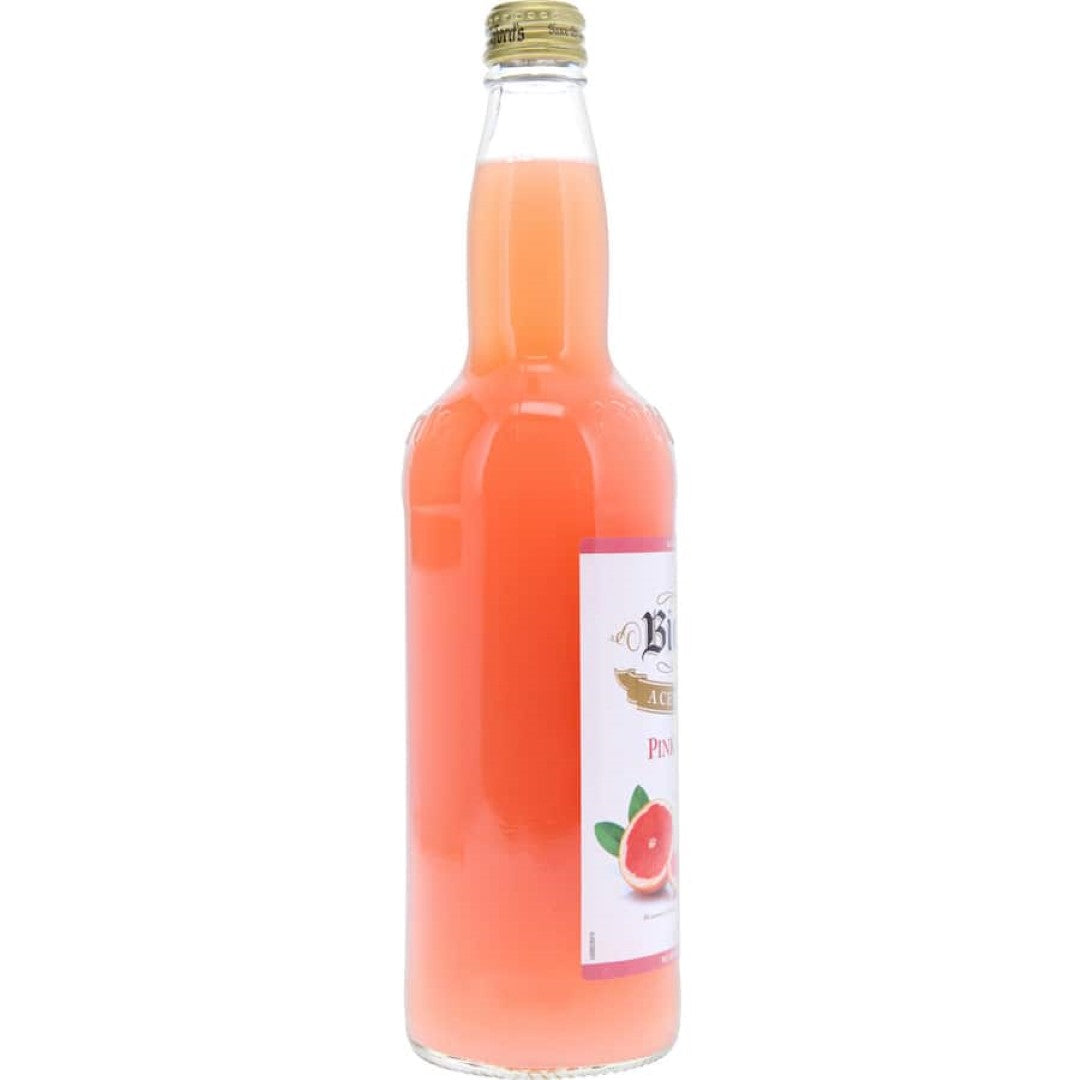 Bickford's Pink Grapefruit Cordial: a tangy-sweet blend for refreshing drinks with water, capturing juicy grapefruit essence.