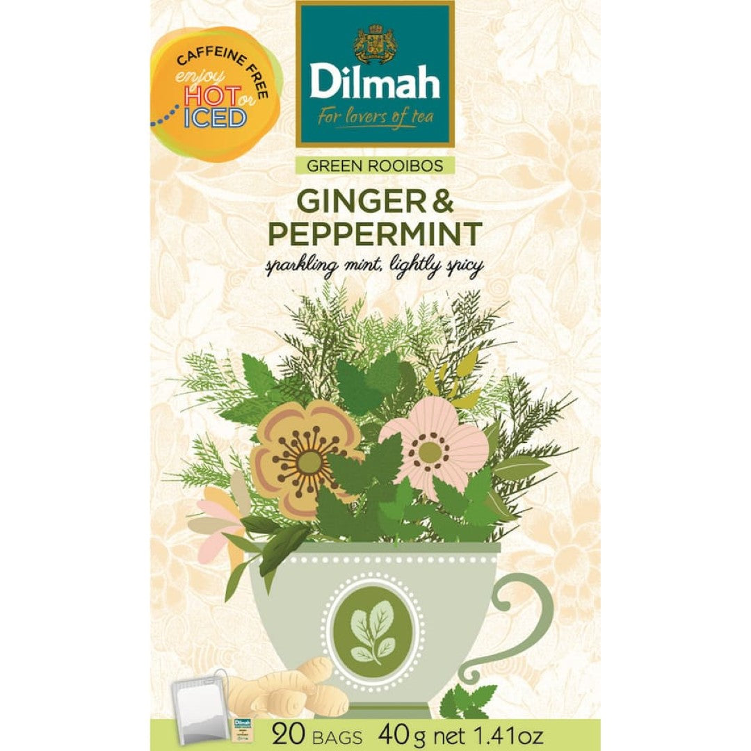 Dilmah Herbal Tea Ginger & Peppermint Bags 20pack