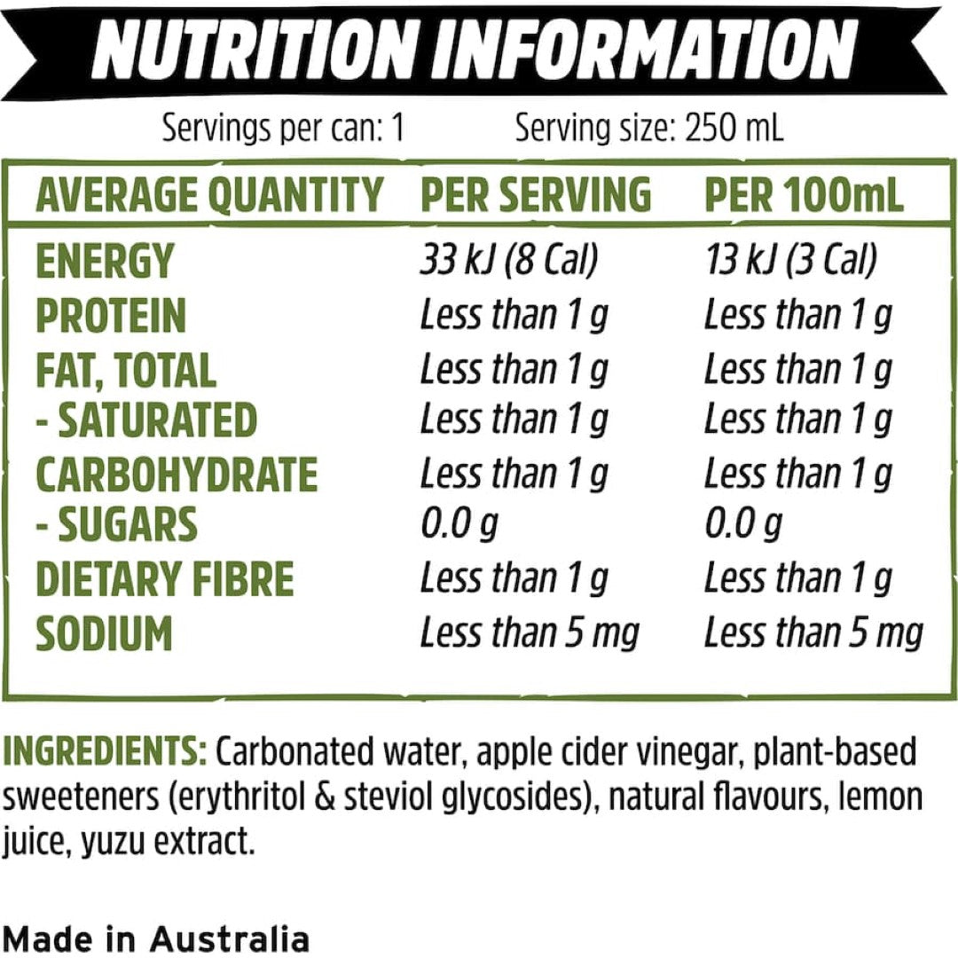 Remedy Sodaly Yuzu Lemon Cans 4x250mL