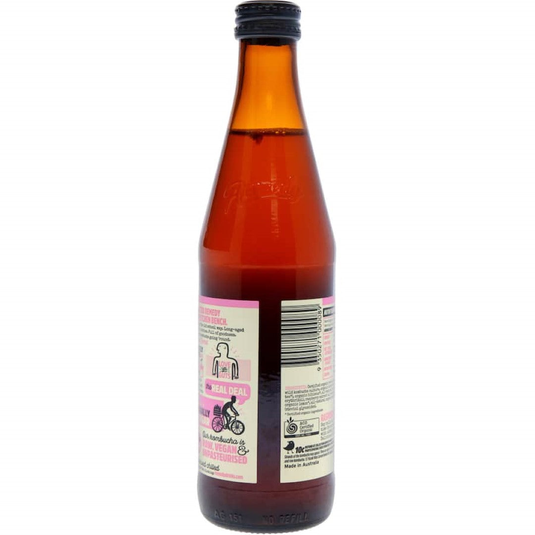 Remedy Kombucha Raspberry Lemonade No Sugar Bottle 330mL