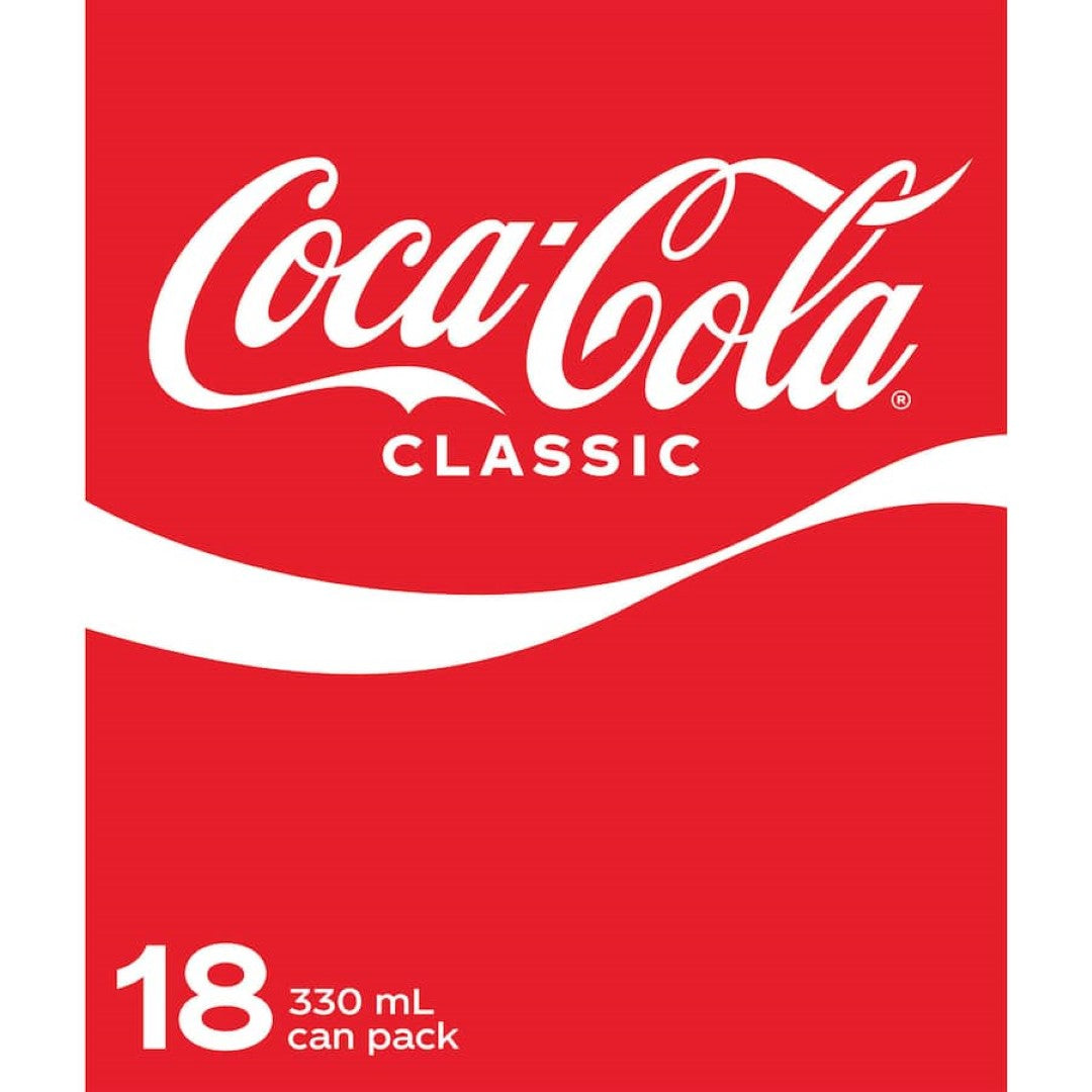Coca Cola Soft Drink 330ml cans 18pack