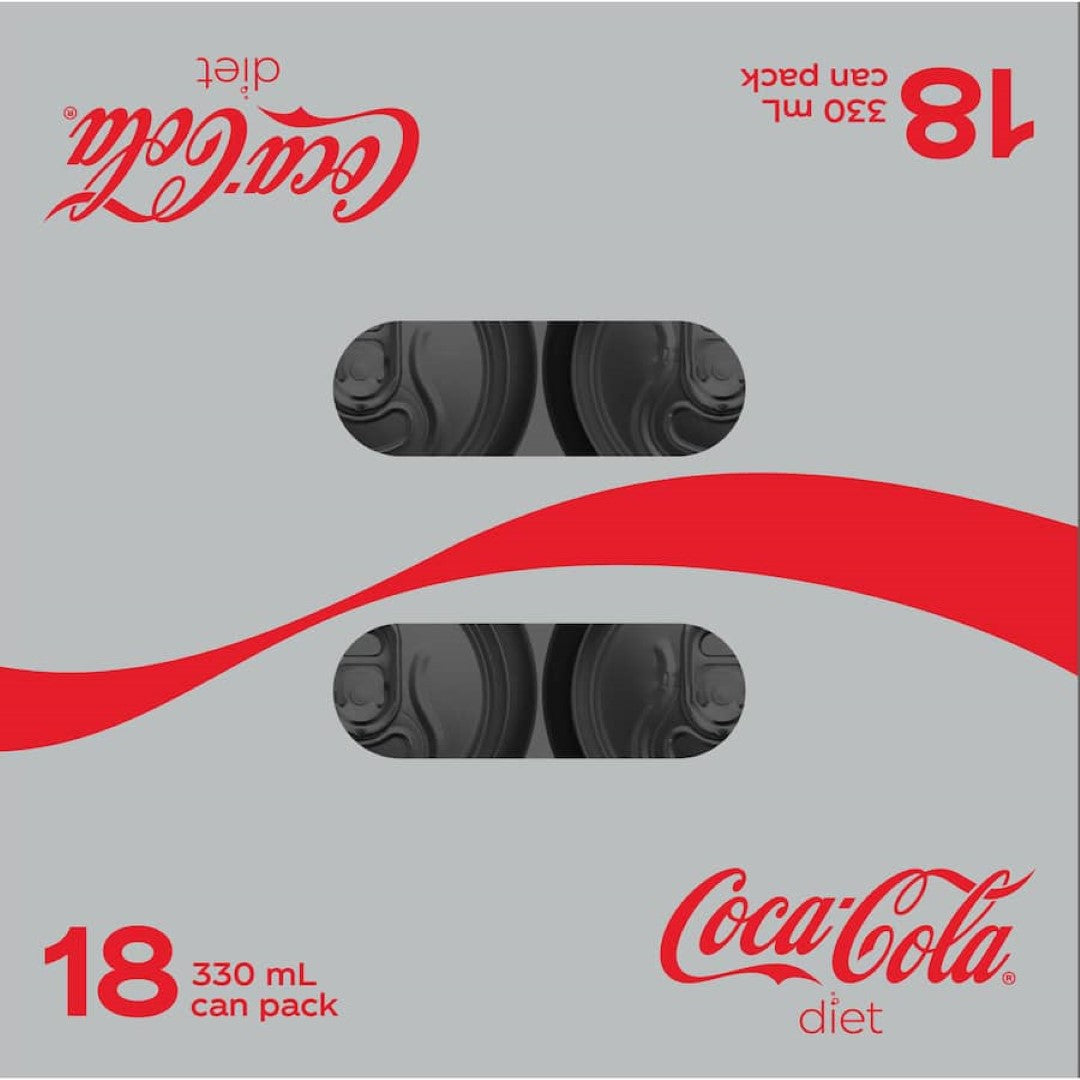 Coca Cola Soft Drink Diet Coke 330ml cans 18pack