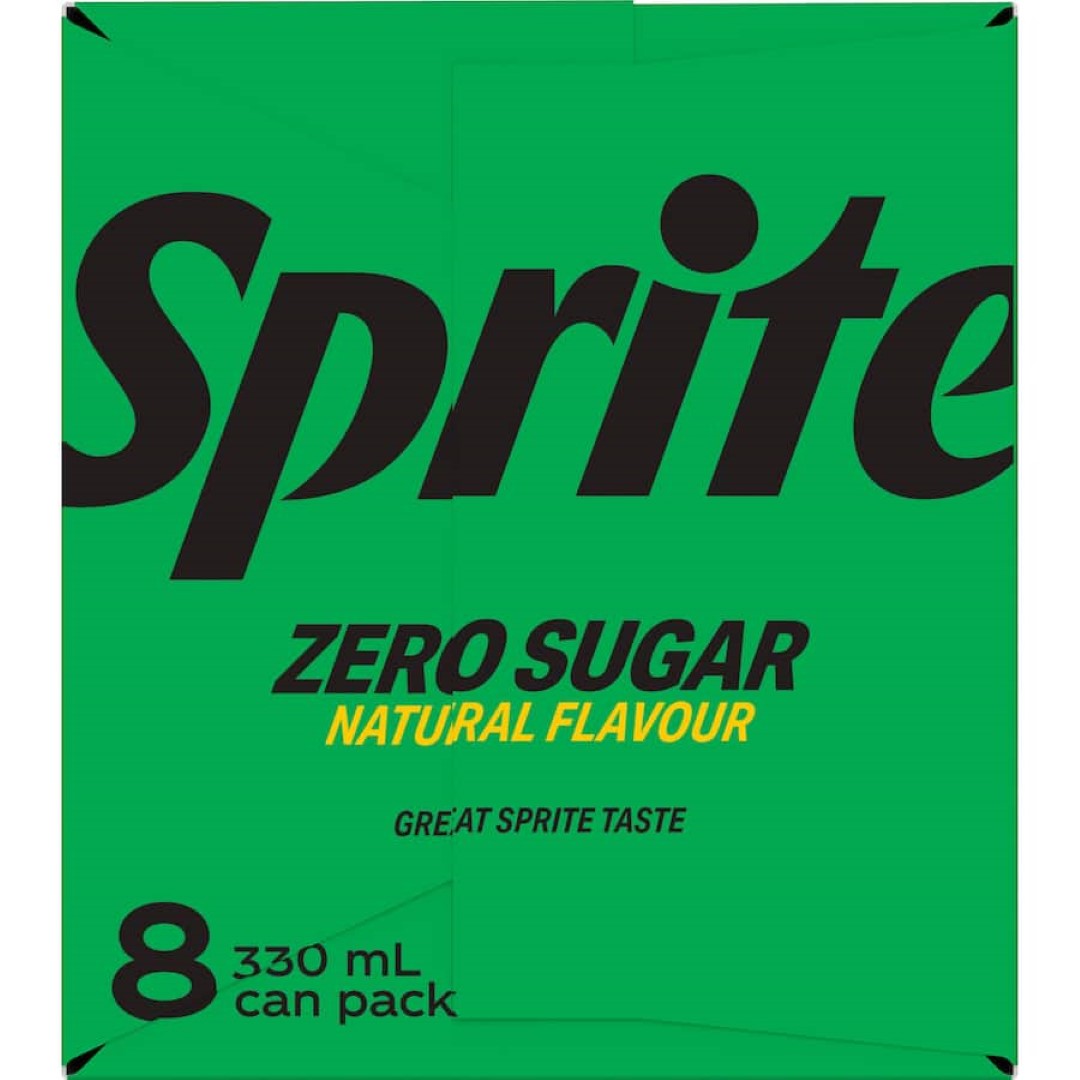 Sprite Lemonade Lemon Lime No Sugar 330ml cans 8pack