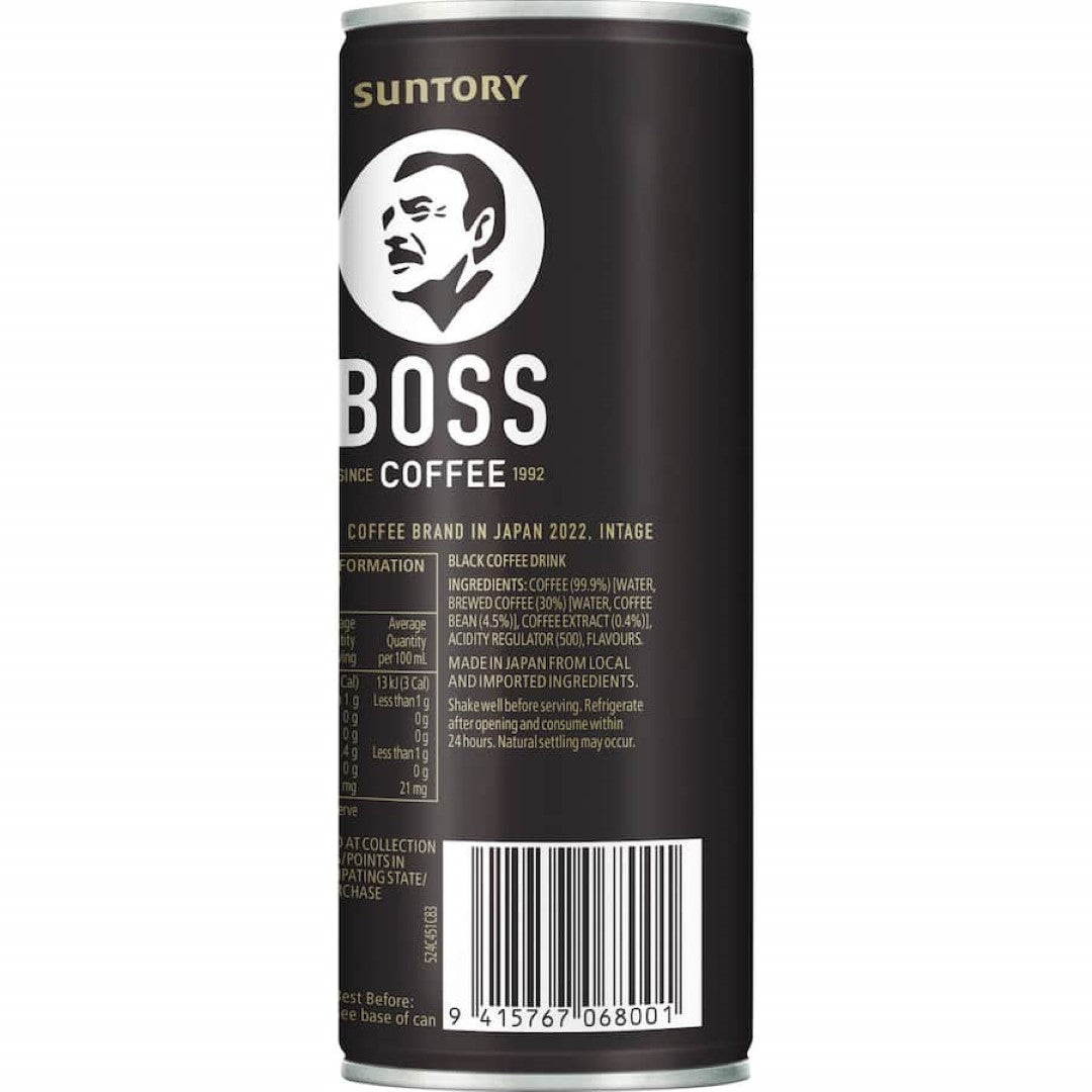 Boss Iced Coffee Long Black Can 237mL