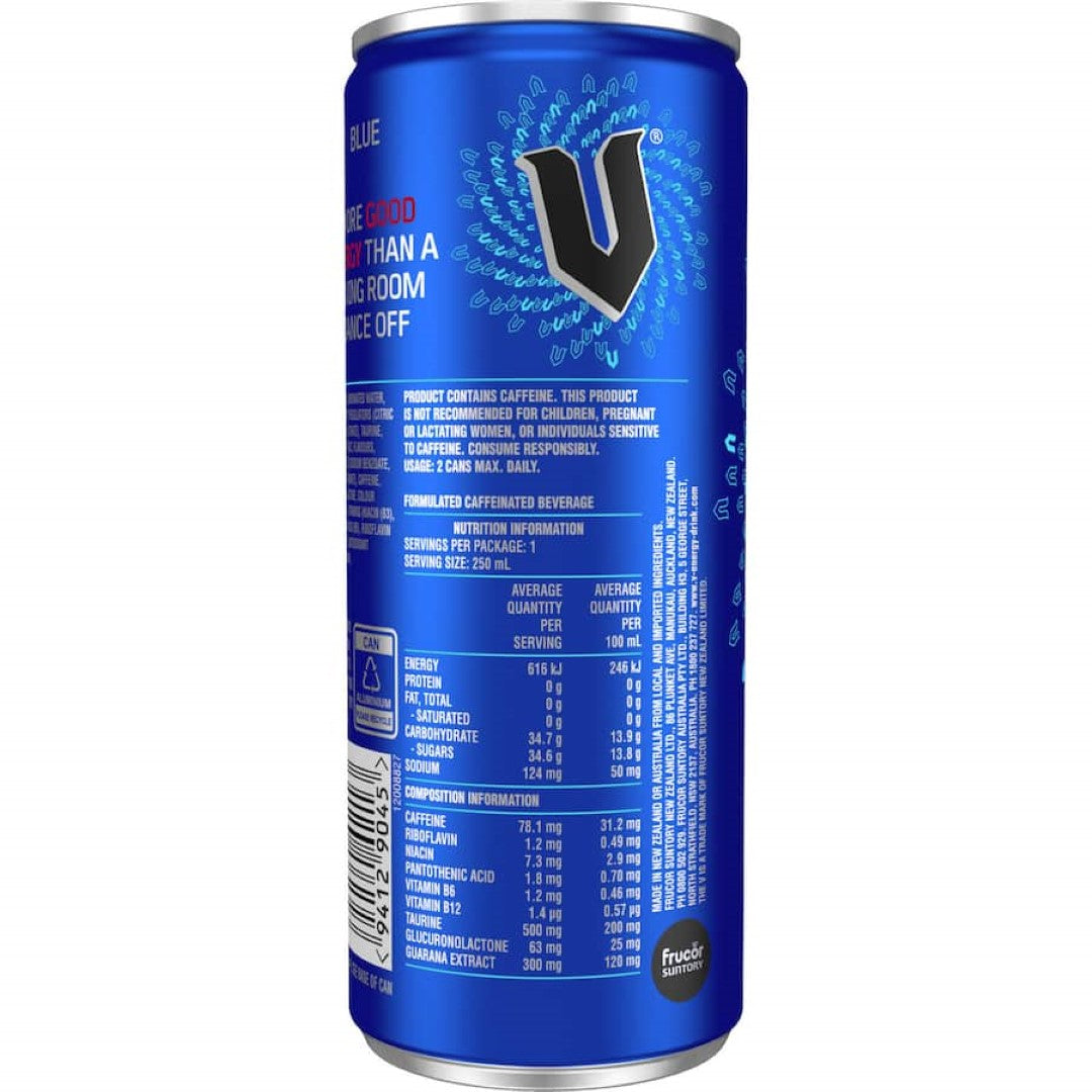 V Blue Energy Drink Single can 250mL