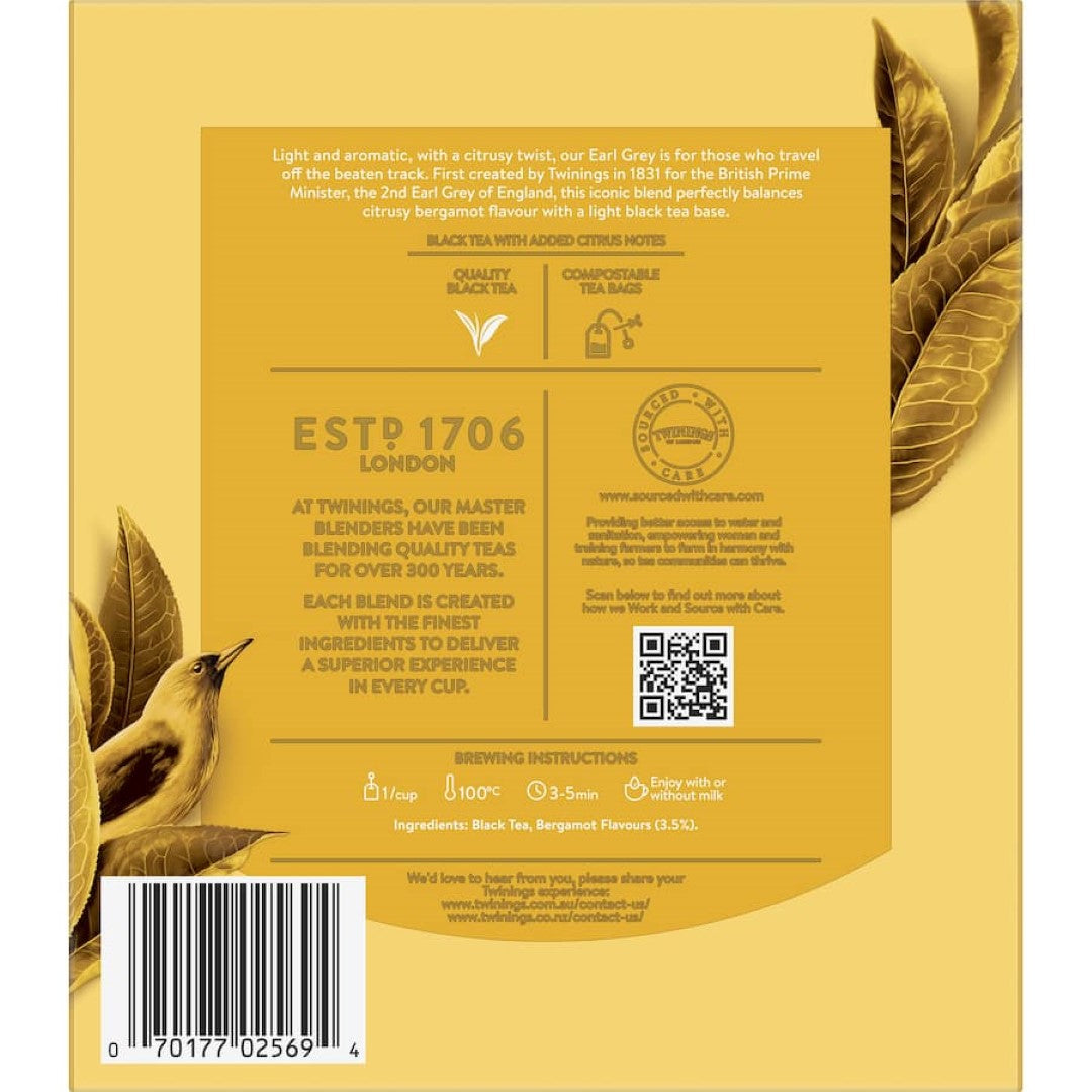 Twinings Tea Earl Grey Bags 100pack