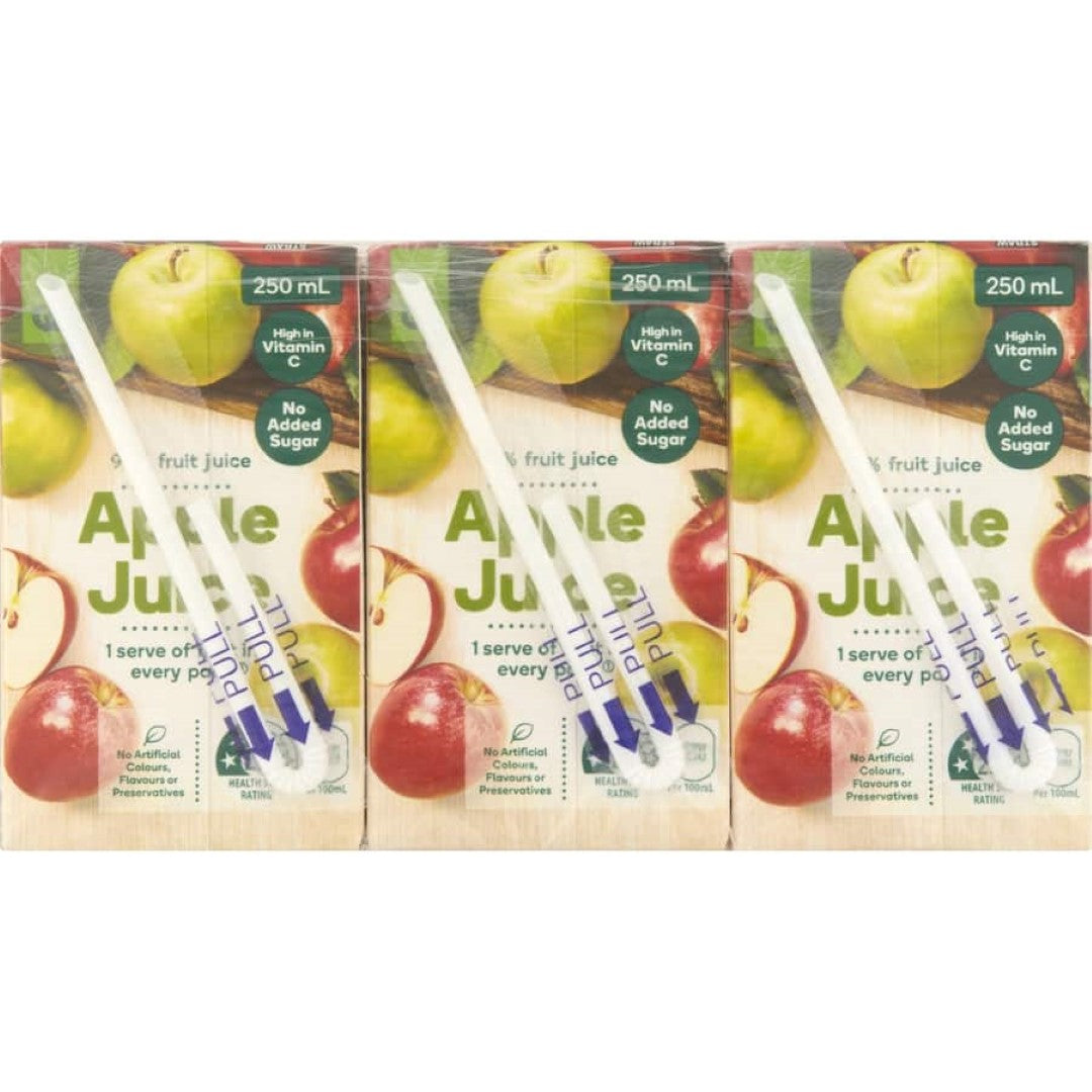Woolworths Fruit Juice Apple 250ml tetra pks 6pack