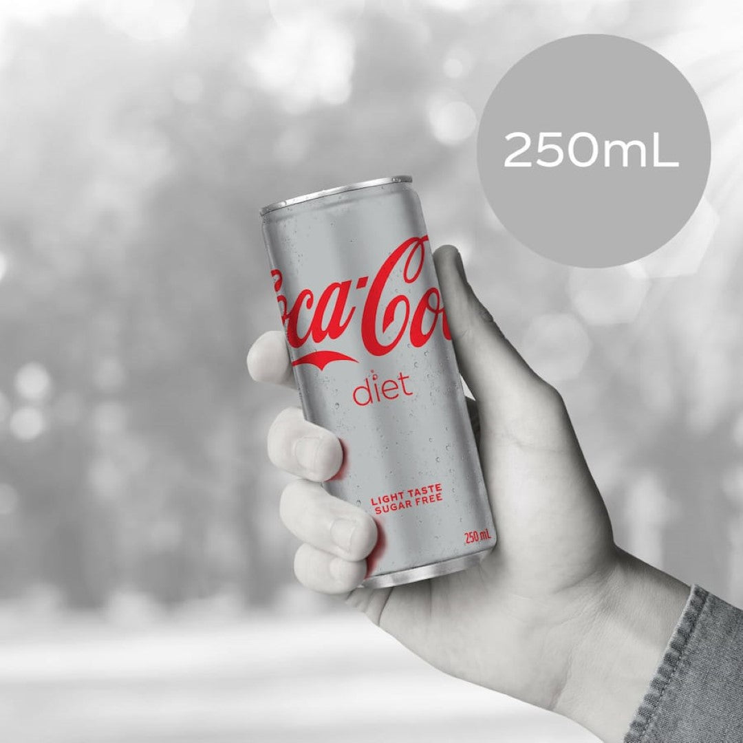 Coca Cola Soft Drink Diet 250ml cans 6pack