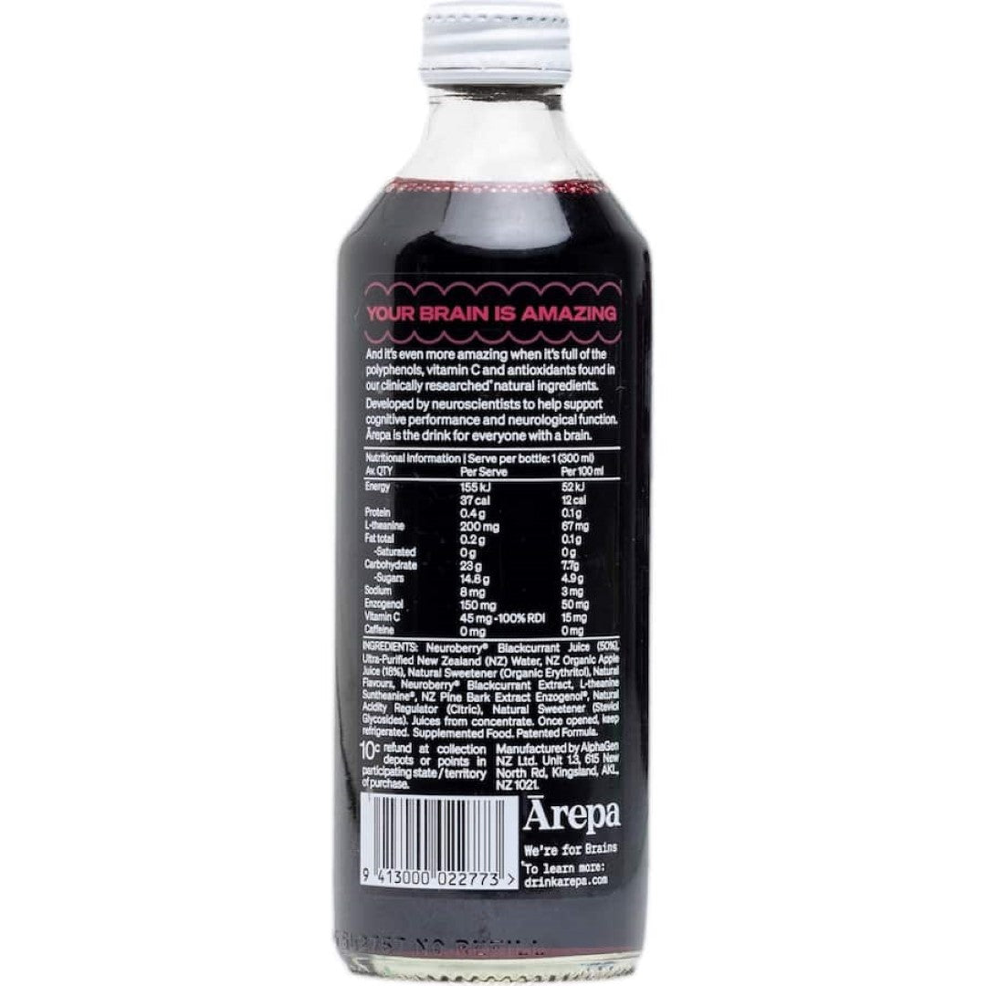 Arepa The Brain Fruit Drink For Performance Blackcurrant