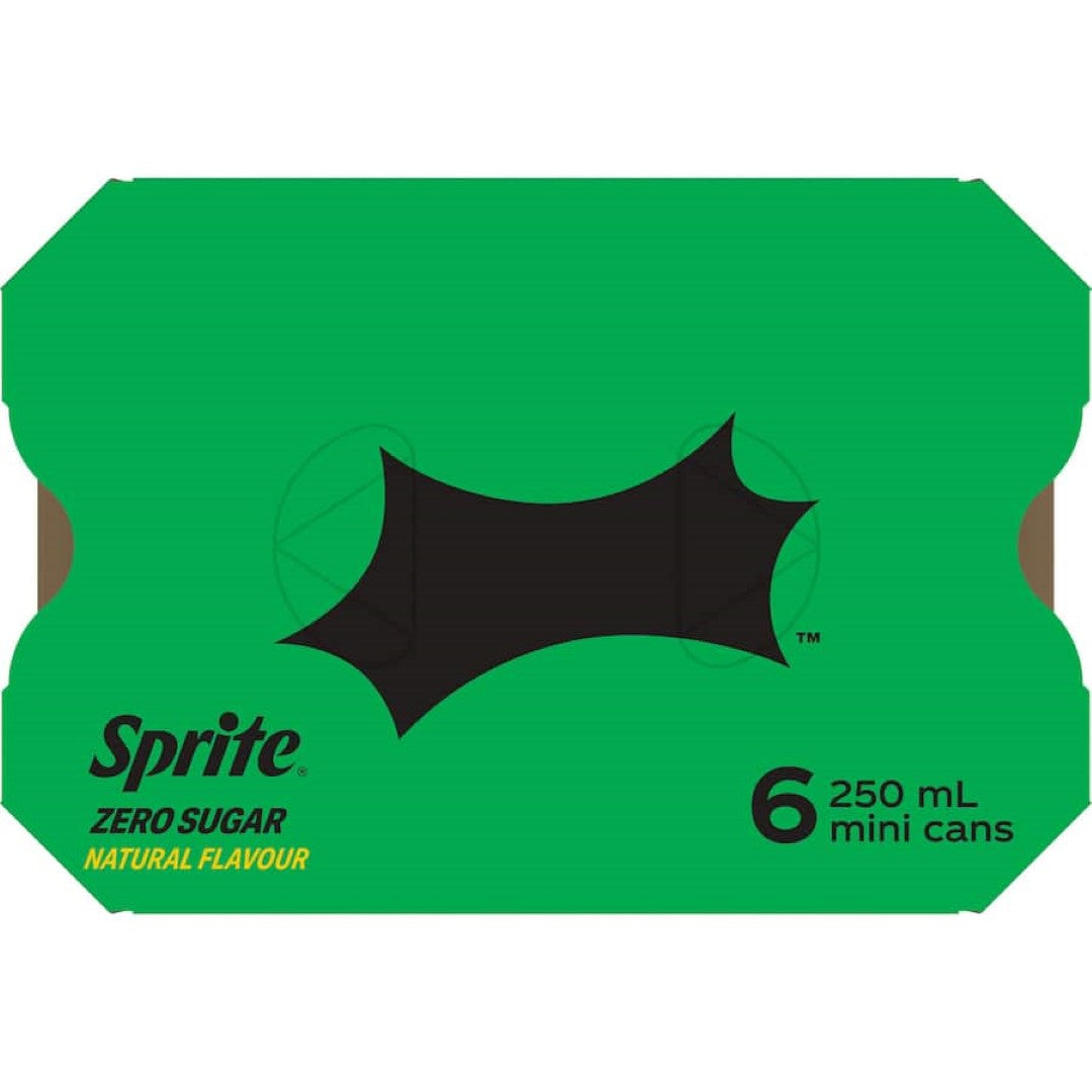 Sprite Lemonade Lemon Lime Zero Sugar 250ml cans 6pack