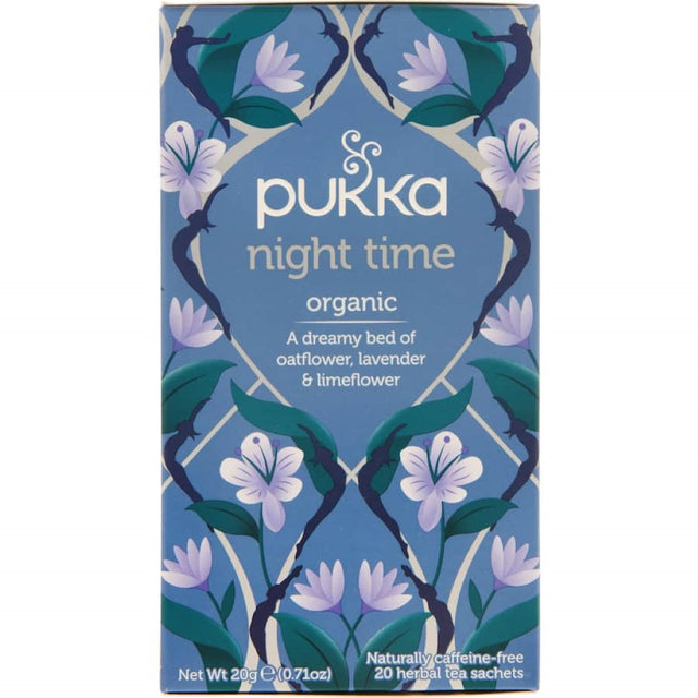 A soothing blend of chamomile, lavender, and valerian in a compostable tea bag for restful sleep and relaxation.