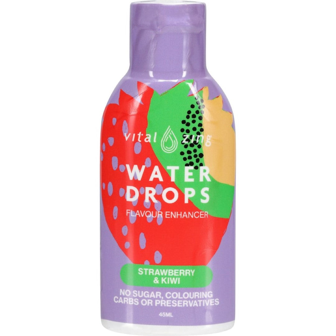 Vital Zing Waterdrops Water Enhancer Strawberry & Kiwi 45mL