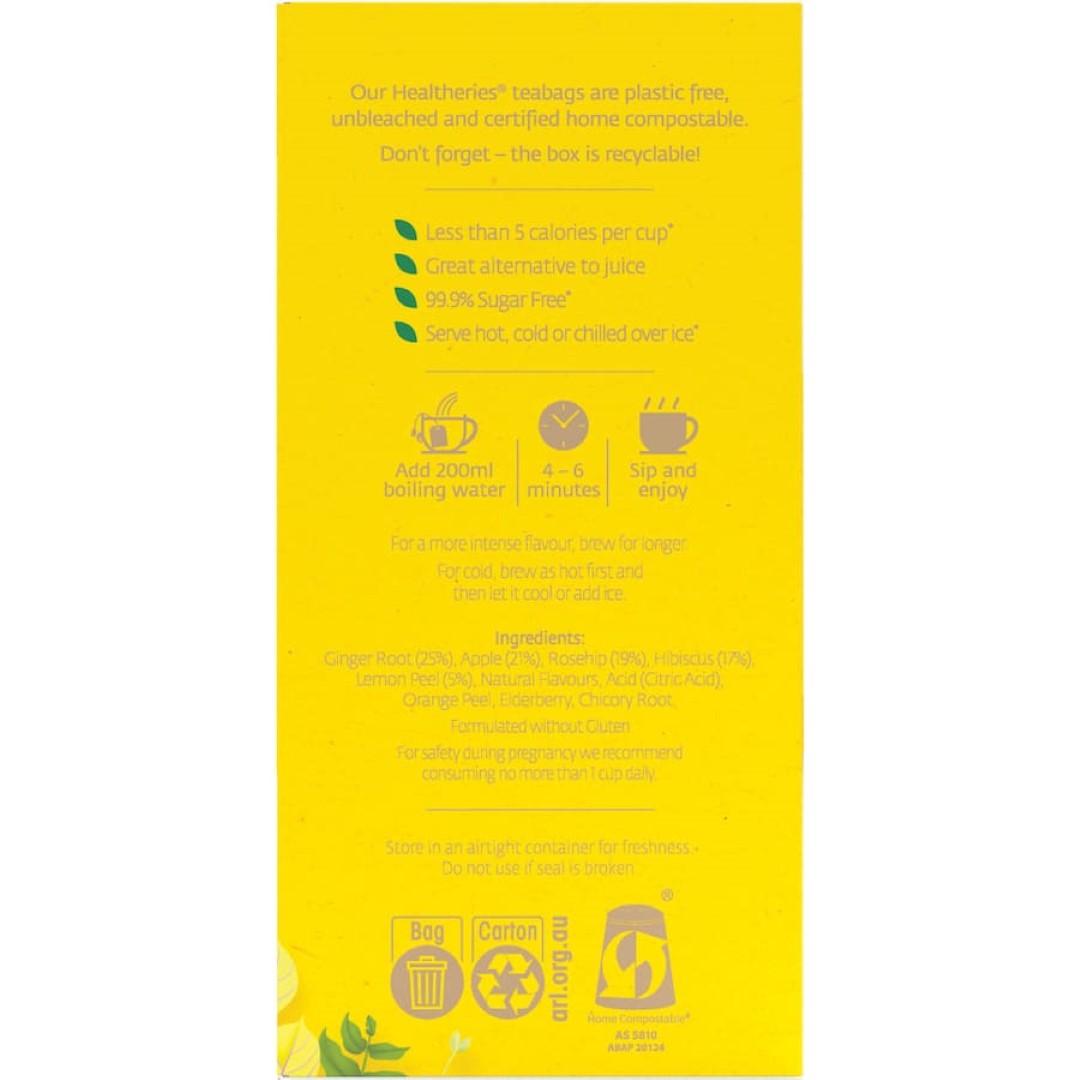 Healtheries Fruit Tea Lemon & Ginger 40ea