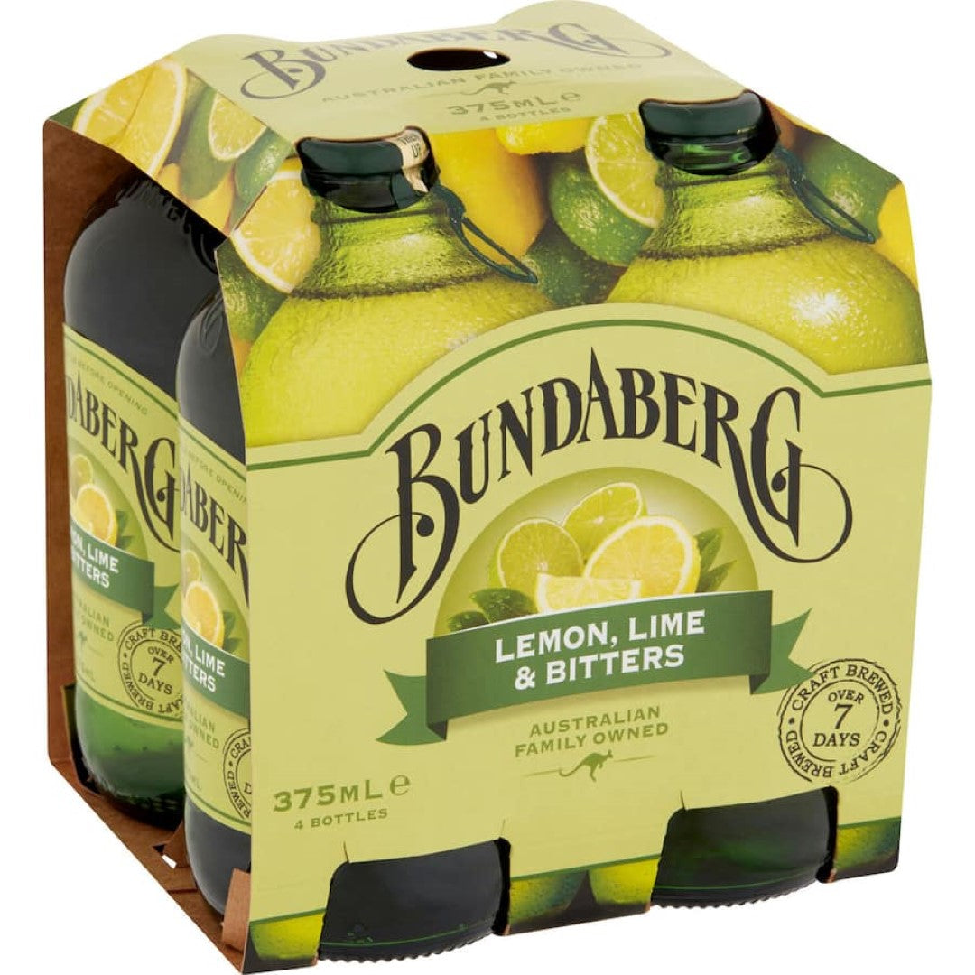 Bundaberg Lemon, Lime & Bitters 375ml bottles 4pack