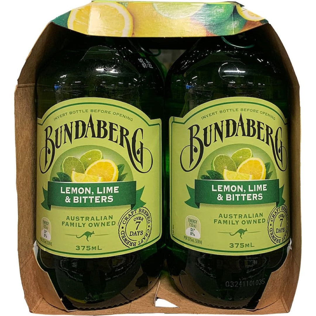 Bundaberg Lemon, Lime & Bitters 375ml bottles 4pack