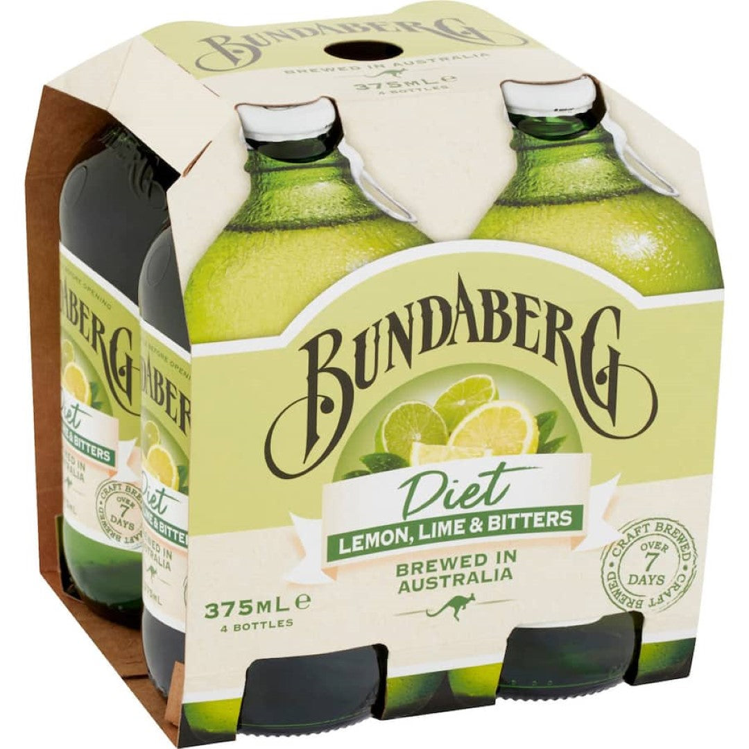 Bundaberg Lemon, Lime & Bitters Diet 375ml bottles 4pack