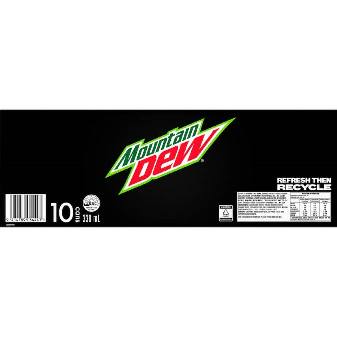 Mountain Dew Soft Drinks 10pack