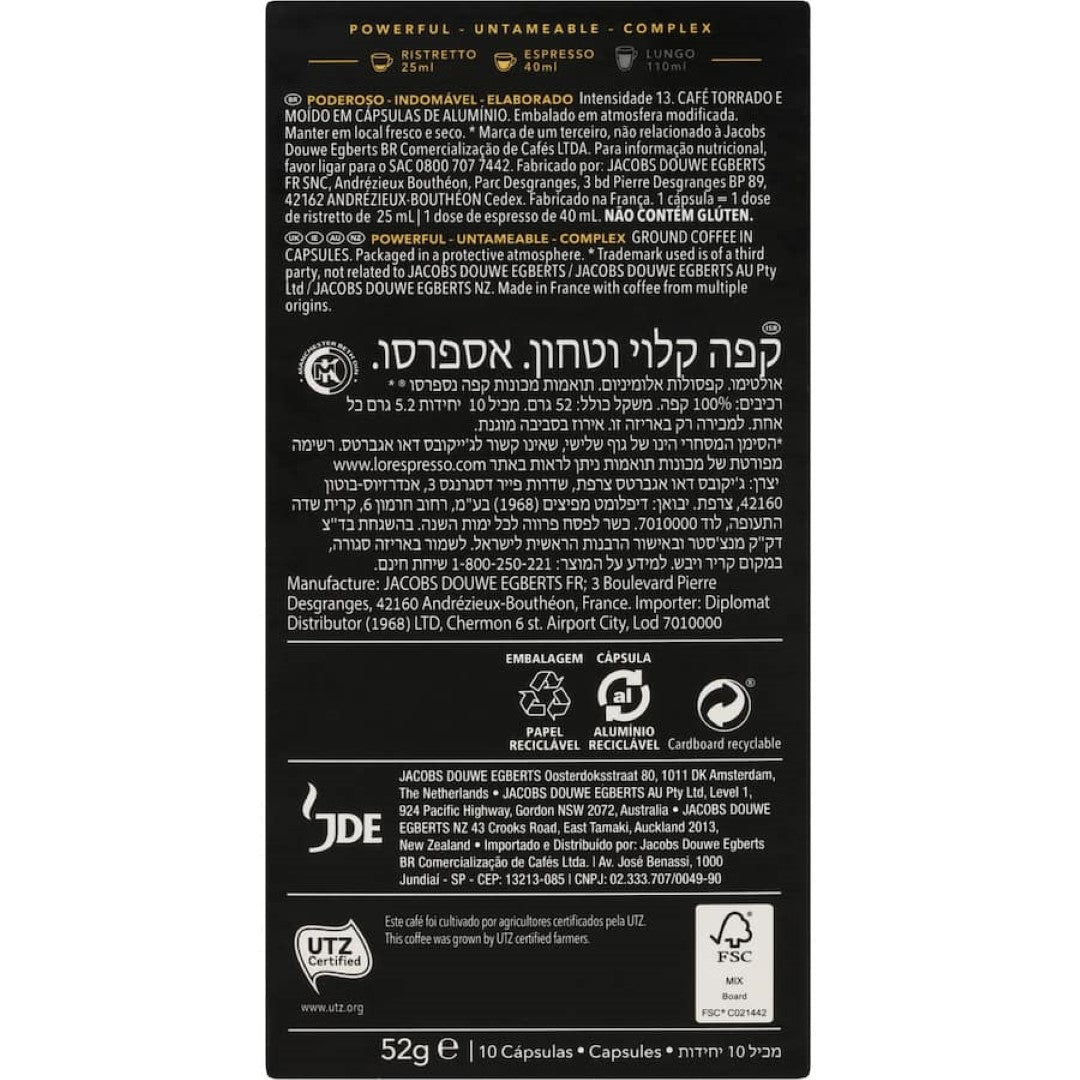 L'or Coffee Capsules Ultimo Intensity 13 10pack