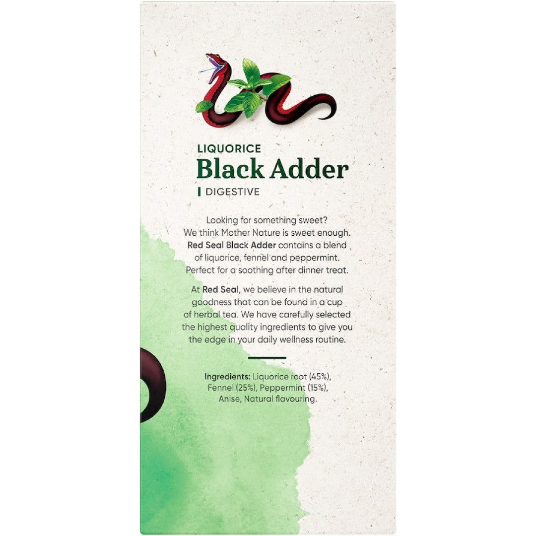 Red Seal Herbal Tea Liquorice Black Adder Bags 25pack